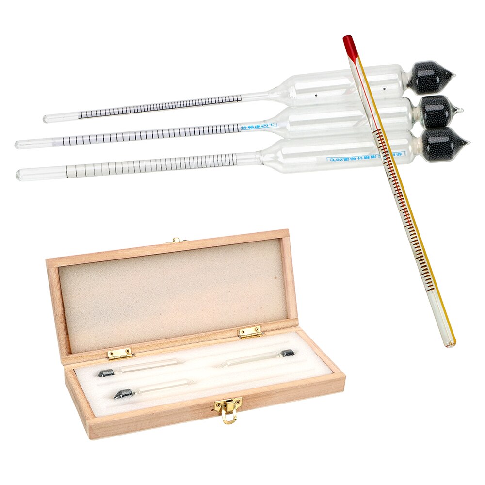 NICEYARD For Wine Alcohol Concentration Meter 4 piece/set Breathalyzer Alcohol Tester 0-100% Alcoholometers