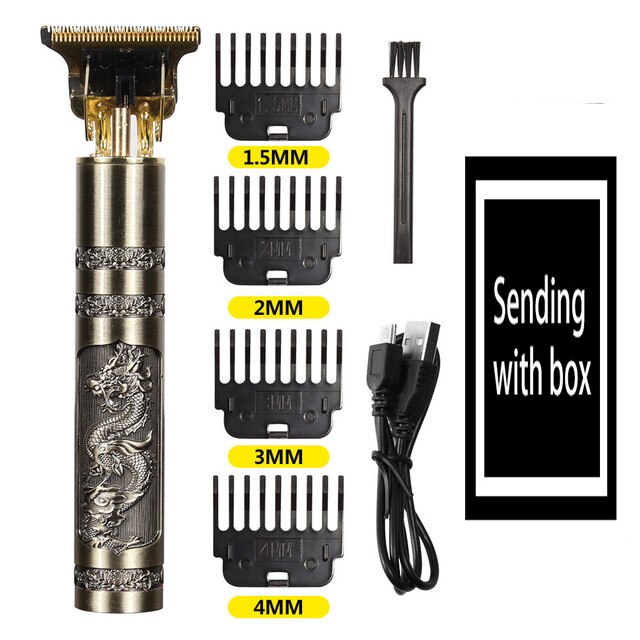 Tondeuse à cheveux professionnelle 2022 T9 0mm pour hommes, rasoir électrique pour barbe et barbier, Machine pour couper les cheveux: Dragon