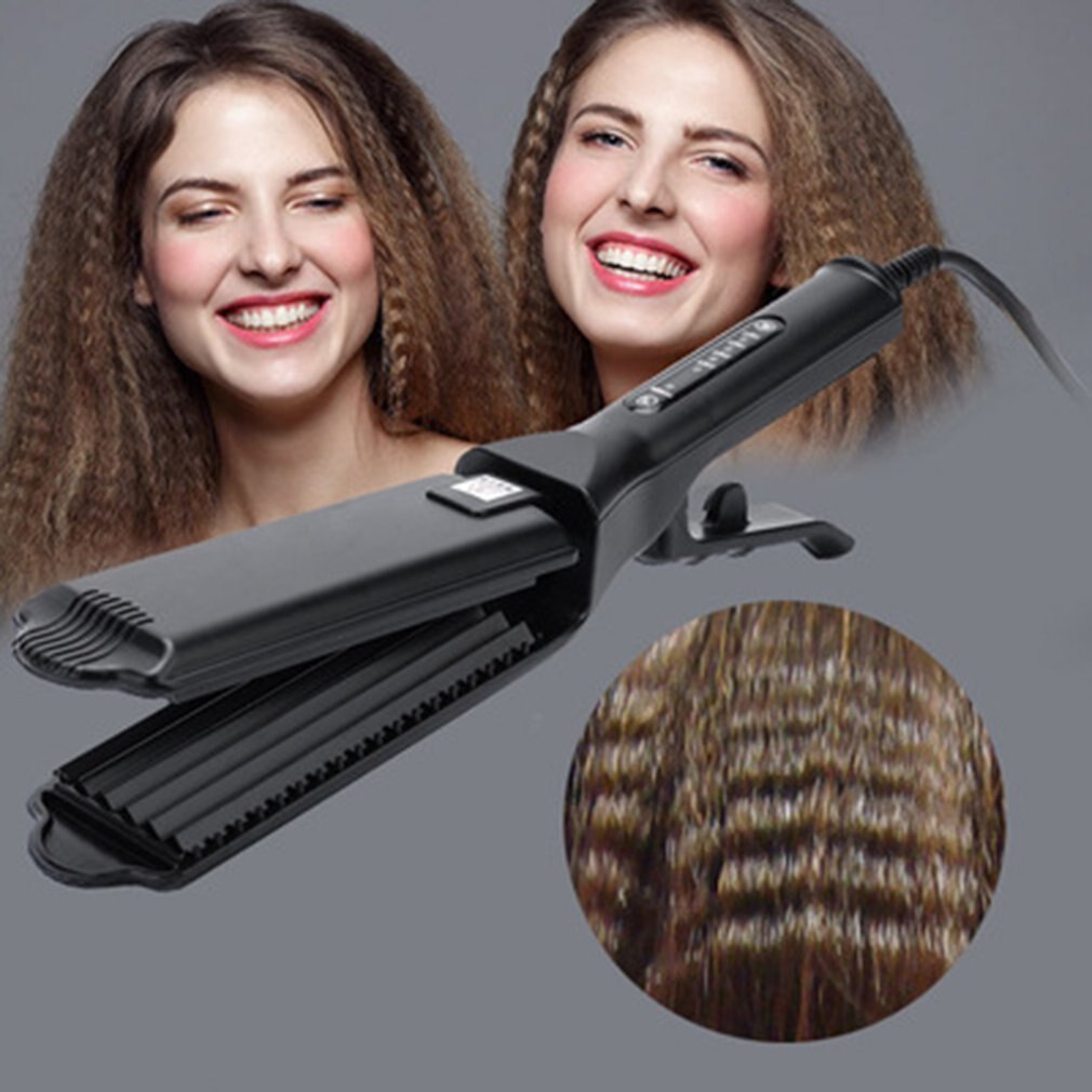 Plancha de pelo plana iónica para mujer, de cuatro velocidades Cerámica turmalina de ajuste de temperatura,