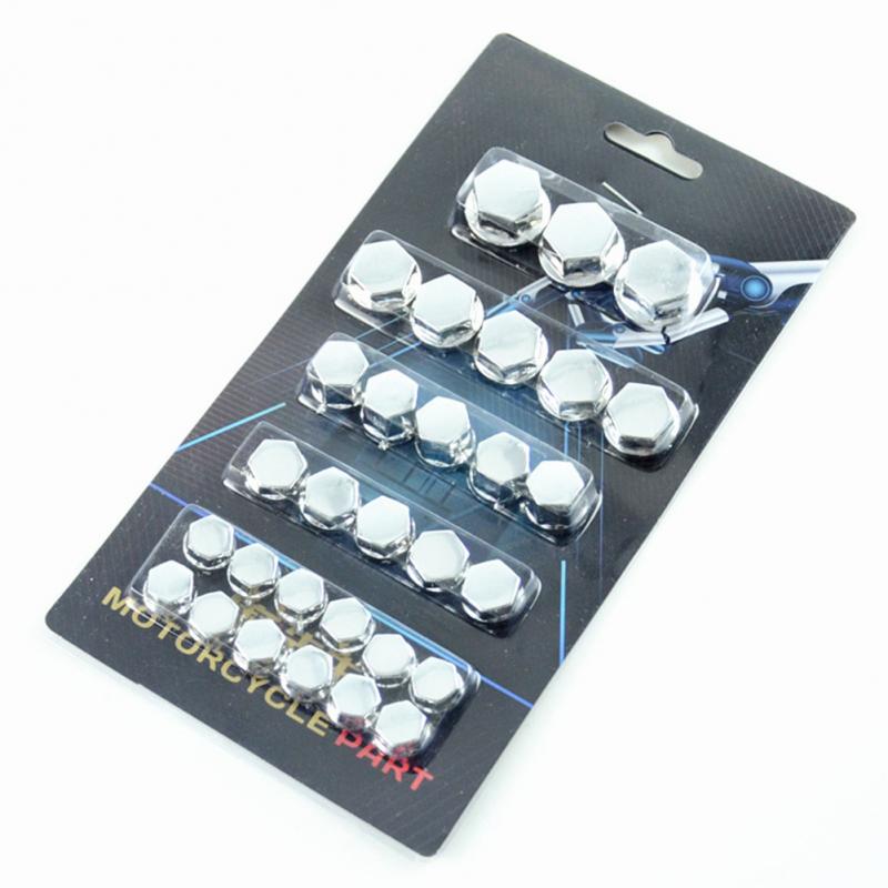 Tapas de tornillo decorativas galvanizadas para motocicleta Yamaha, accesorios para motos, 30 Uds.: Plata
