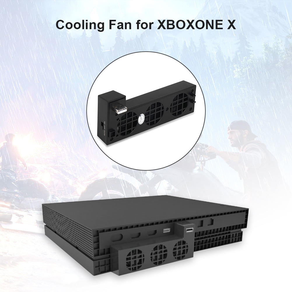 Temperature Control USB Cooling fan for Xbox One X Console Cooling System for Xbox One X Gaming Console with 3 Cooling Fans