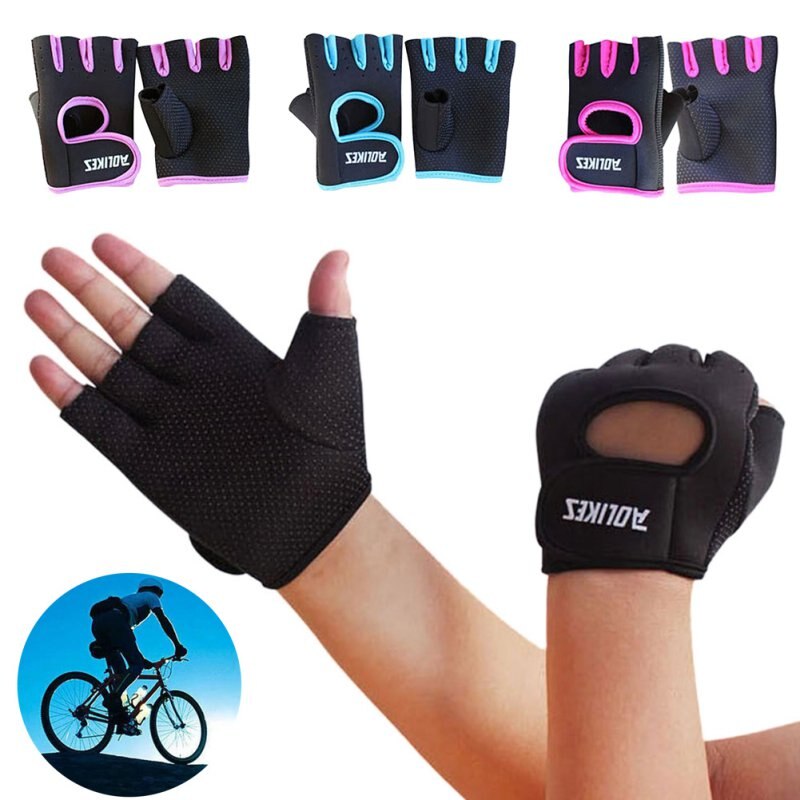 1 Pair Sport Exercise Half Finger Gloves Weight Lifting Cycling Fitness Gloves GYM Workout