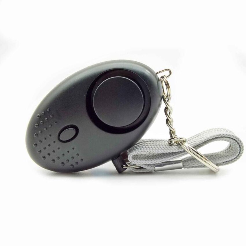 Personal Alarm, 10 Colors Personal Alarm Keychain with LED Light, 130 db Emergency Security Alarm for Elderly Women Kids: Black