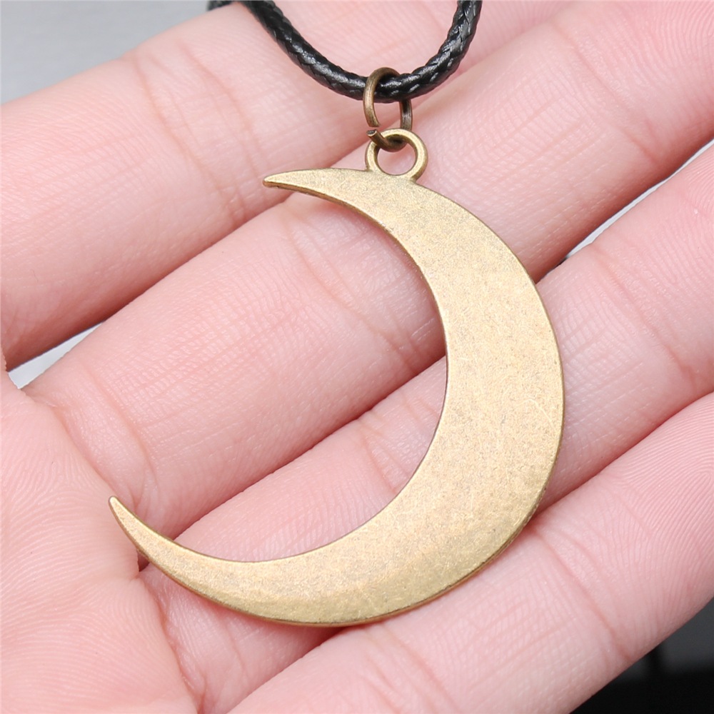 30 estilos Unisex amuleto Wicca joyería sol Luna estrella pentagrama colgante collar cordón de cuero negro