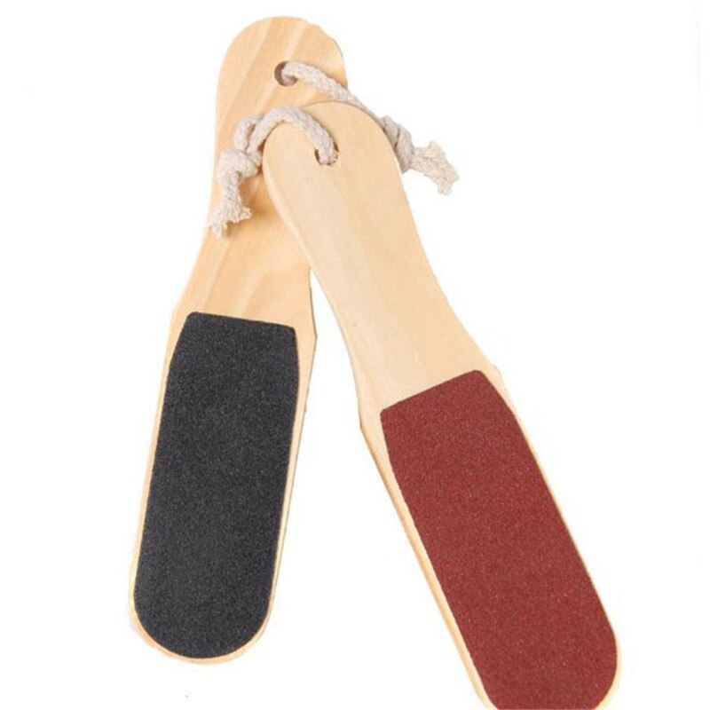 1 st fotfil trä sandpapper borttagning av död hud tå exfoliator häl nagelband exfolierande skrubb fot vårdverktyg fotskrubb