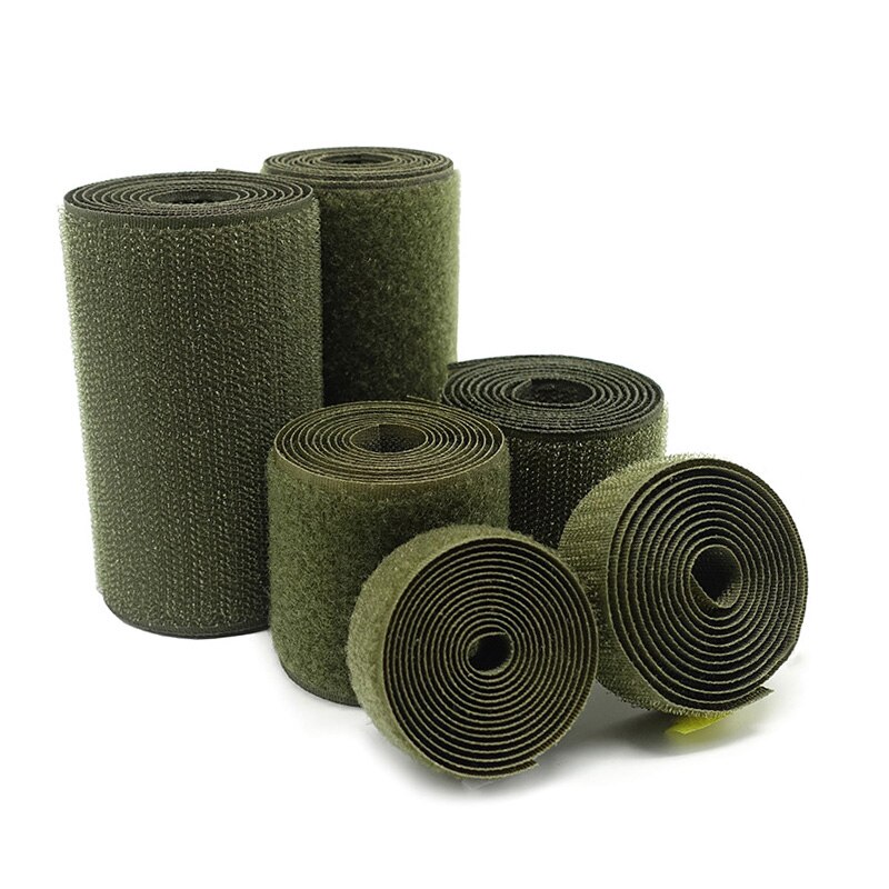 2m*3cm Olive Green Nylon Velcros Fastener Tape No Adhesive Sewing Magic Loop Hook Sticker Strip Clothing Stick Tape Velcroing