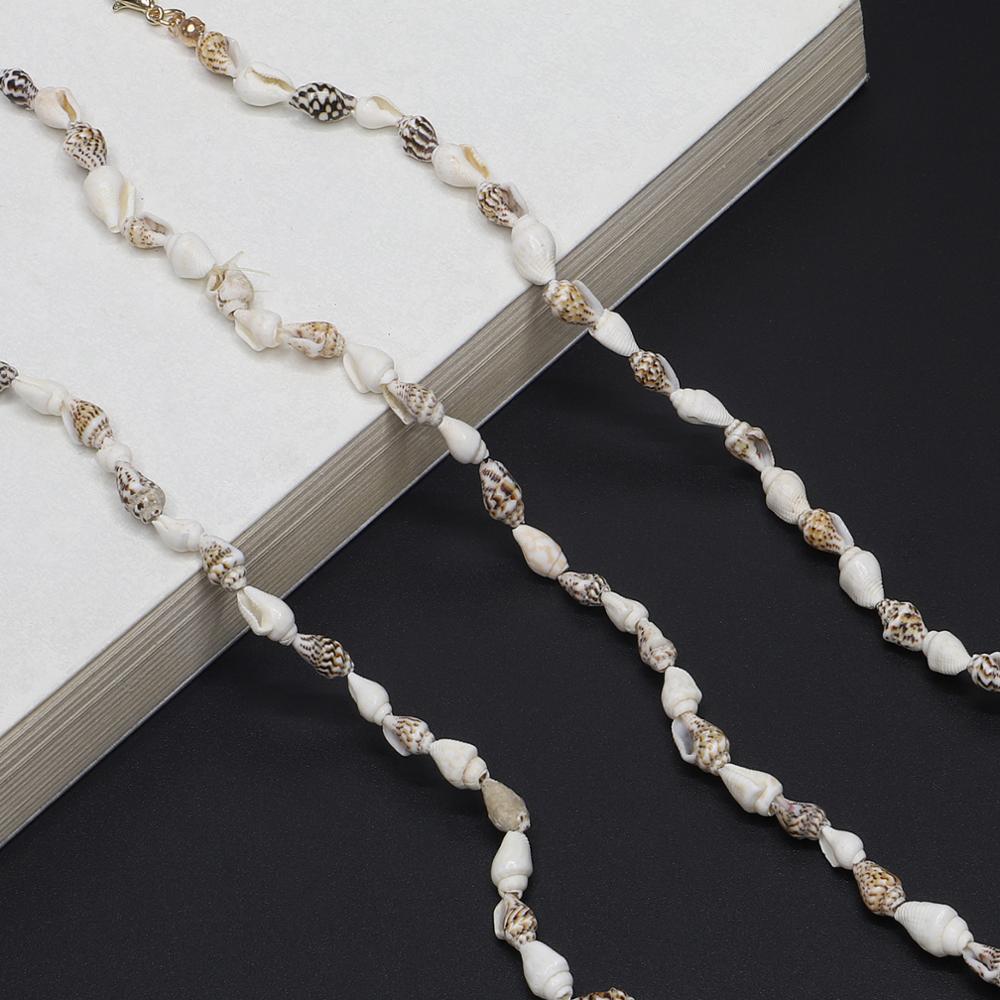 Boho Wit Zwart Schelpen Conch Zonnebril Chain Holder Neck Strap Touw Kettingen Lenzenvloeistof Vrouwen Leesbril Ketting Brillen