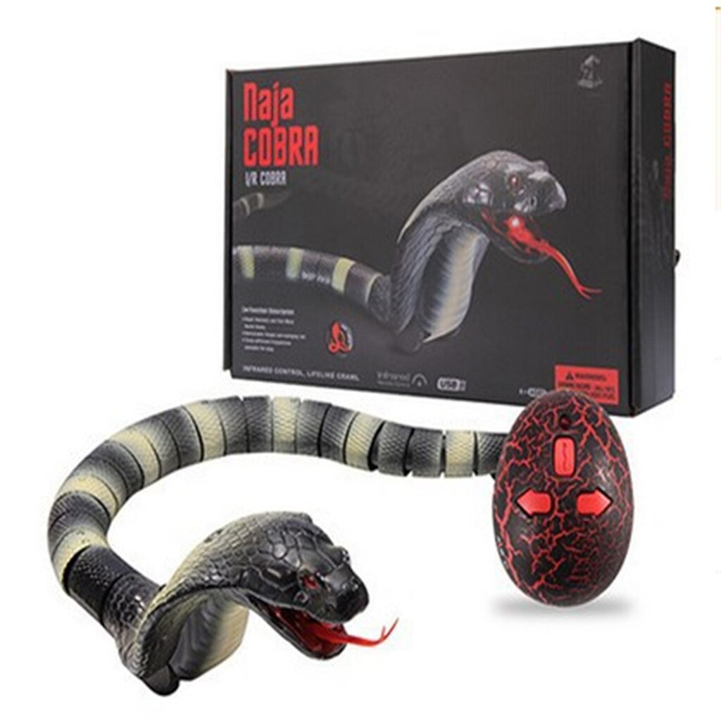 17'' Realistic Infrared Remote Control Snake Toys For Kid-White Black