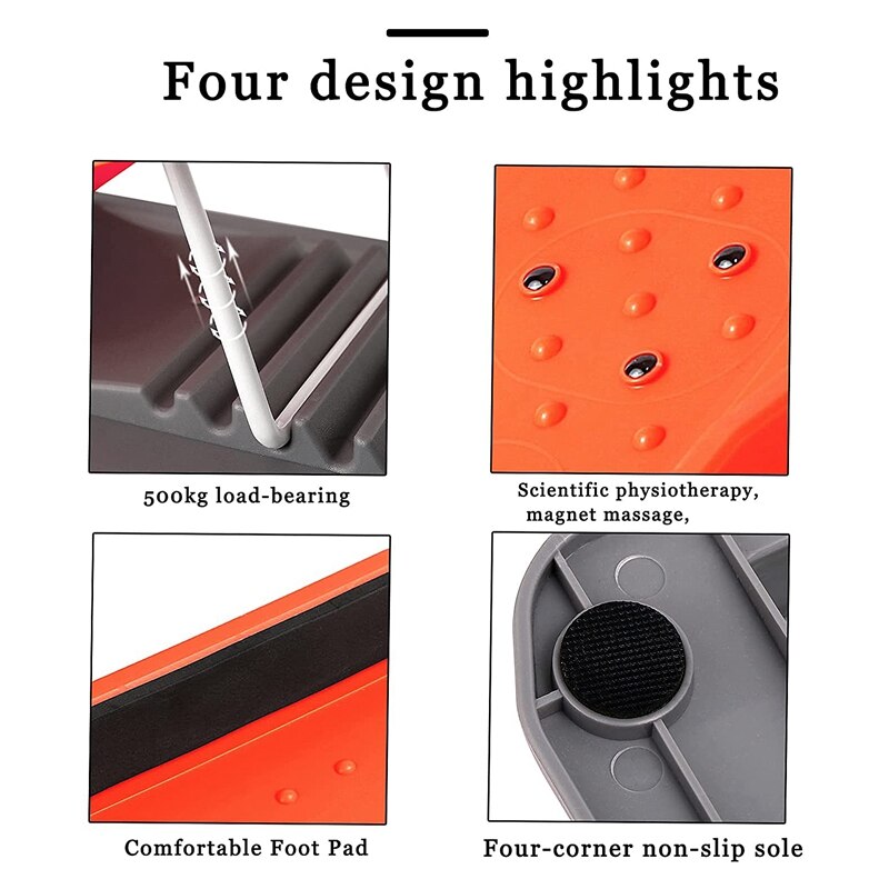 ELOS-Portable Slant Board Adjustable 6 Level Incline Board Calf Stretcher For Hamstring Achilles Calves Muscle Exerciser