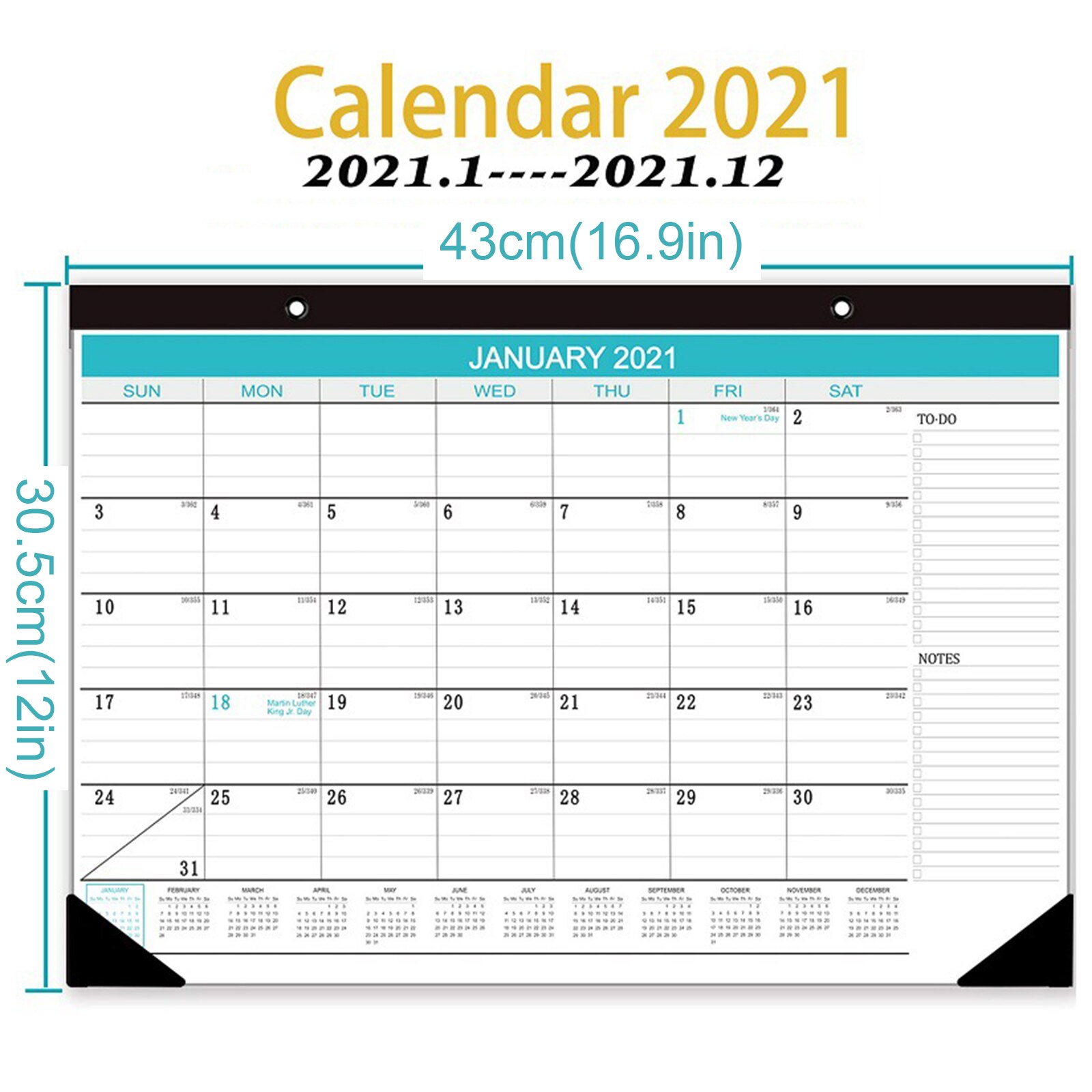 Calendar Planner Schedule Twin-Wire Bound You Can Get More Done In Less Time Stationery Large Blocks With Julian Dates
