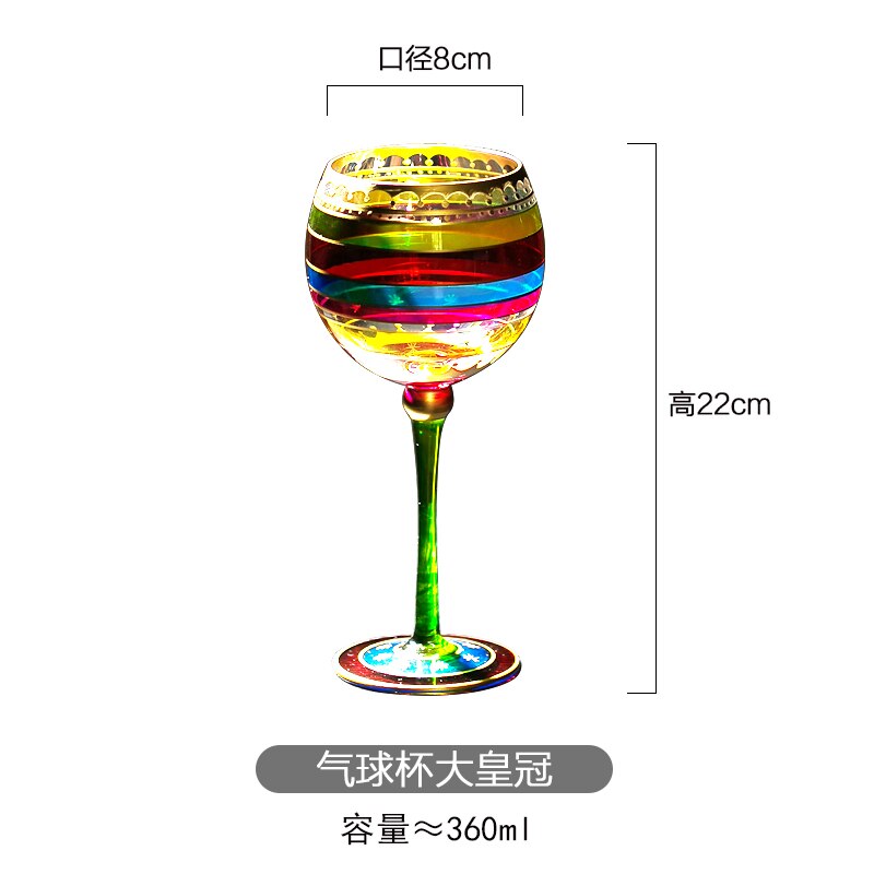 Europa Blei-freies Farbige Zeichnung weingläser Becher Große Champagner Flöte Glas Cocktail glas lustige gläser Bar Party Getränk: A9    12.3x19.5cm