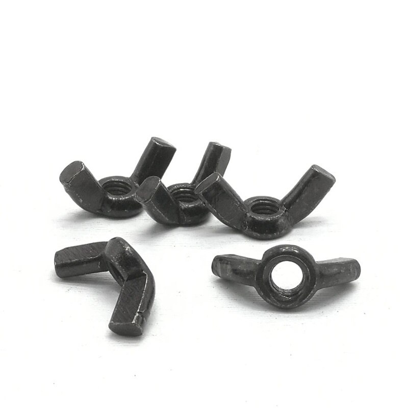 Tuerca de mariposa de acero negro DIN315, M3, M4, M5, M8, M10, M12, 10 M6