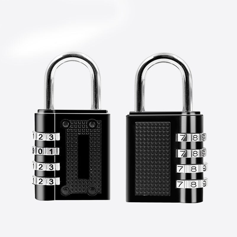 Large Zinc Alloy Black 4-digit Digital Coded Lock Outdoor Iron gate Warehouse door Anti-rust Lock Combination Lock Password Lock