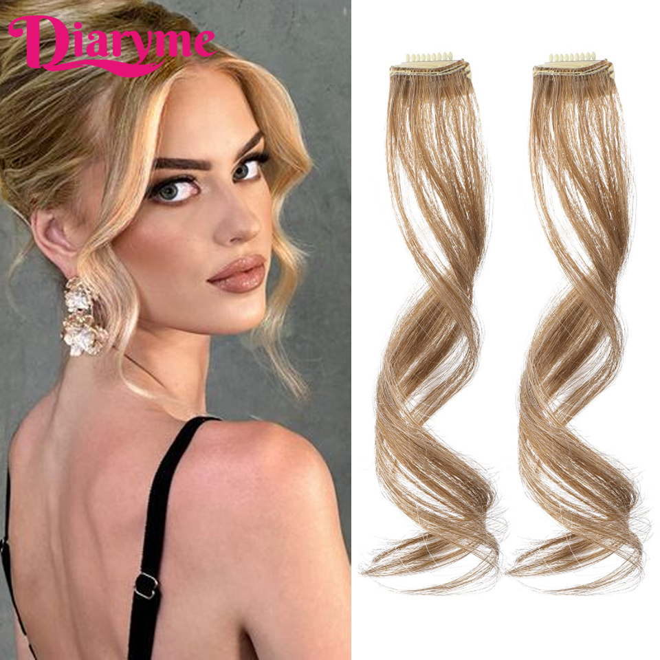 2 pçs longo lado franja de ar ondulado encaracolad... – Grandado, image size:960x960