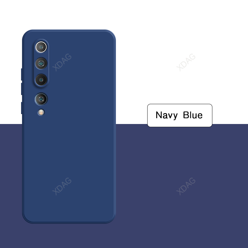 Husă de telefon originală de bază pentru xiaomi  mi 10 mi10 5g 6.67 ", silicon lichid simplu, pătrat, moale, carcasă spate de înaltă calitate: Gri