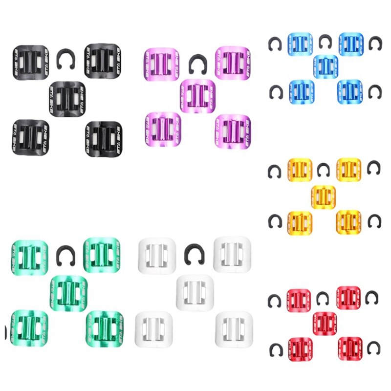 5pcs/set Bicycle Cycle MTB Cable Tube Guid Aluminum Alloy Mountain Bike Brake Cable Oil Tube Guide Shifter Adapter Bicycle tools