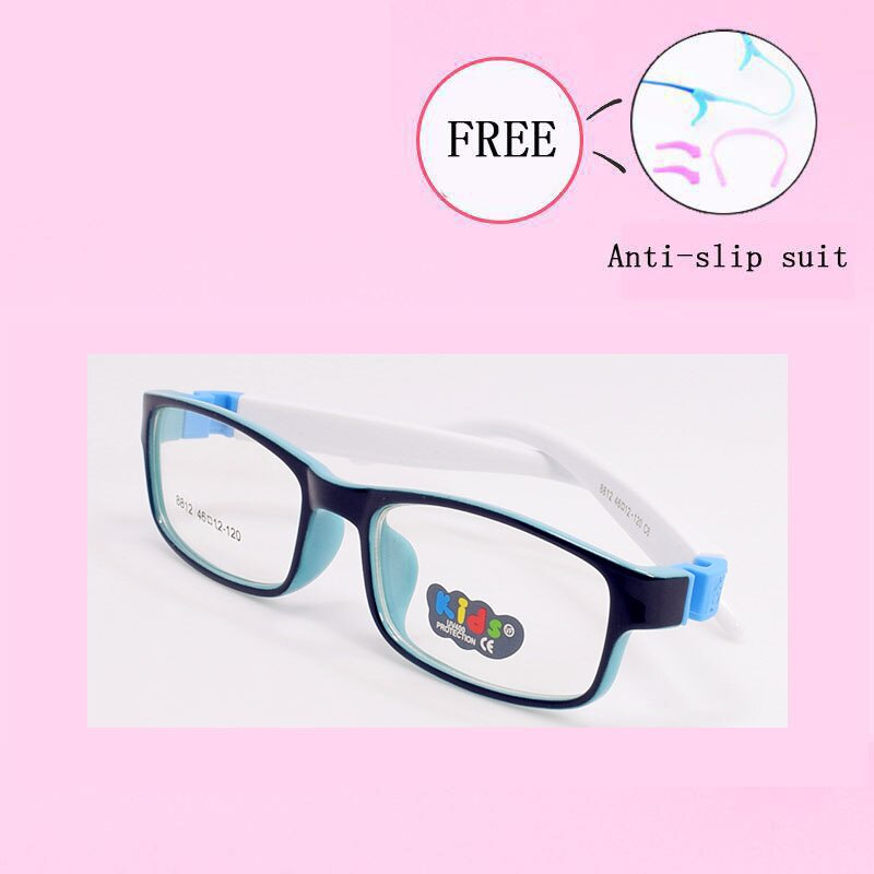 Monturas de gafas ópticas de para niños y niñas monturas de gafas de miopía sin grado montura Unisex 8812-25: C8