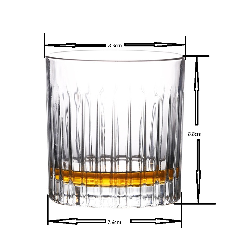 2PCS Per Unit 10oz/300ML Whiskey Glass Scotch Glasses Rocks Glass Shaped Crystal Clear Glassware Tumbler Whiskey