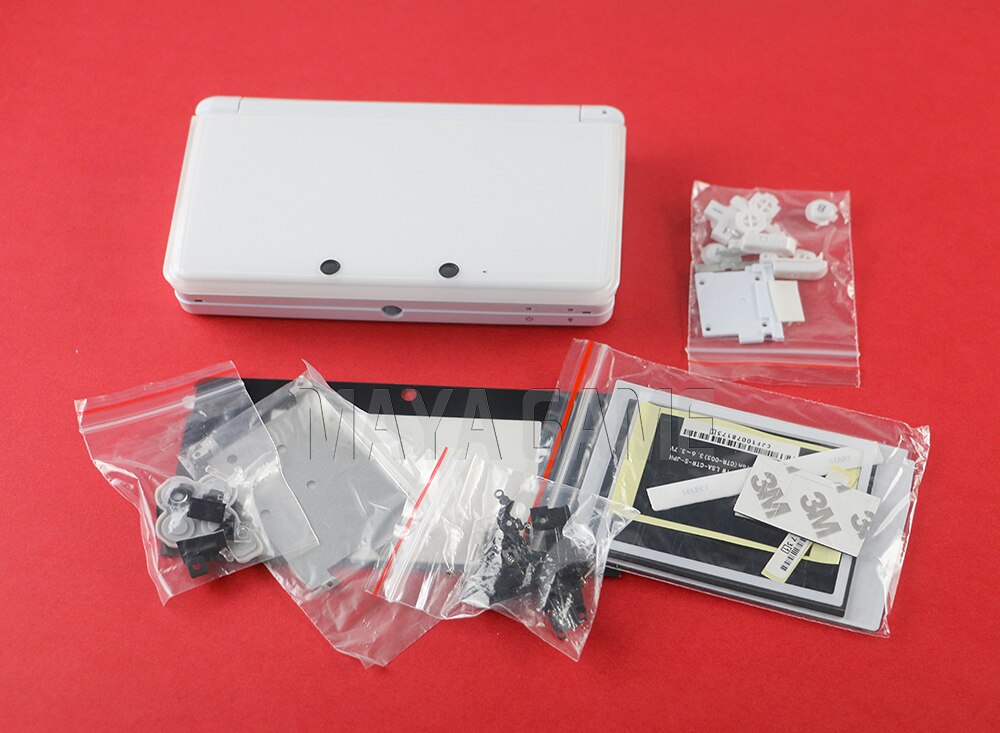 1 Set Volledige Complete Behuizing Shell Case Met Screen Lens Voor 3DS Case Cover Vervanging Reparatie Onderdelen Met Knoppen Kit + 3M Sticker