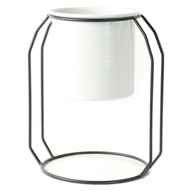 Metal urtepotte med stativ planter have hjemmekontor balkon indretning blomsterdisplay stativ holder urtepottehylde