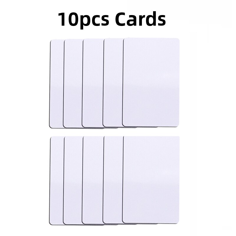 Lector de lectura EM4100 TK4100 RFID, 125KHz, copiadora, escritor, duplicador, programador, EM4305, T5577, ID regrabable, etiquetas Keyfobs: 10pcs EM4305 Cards