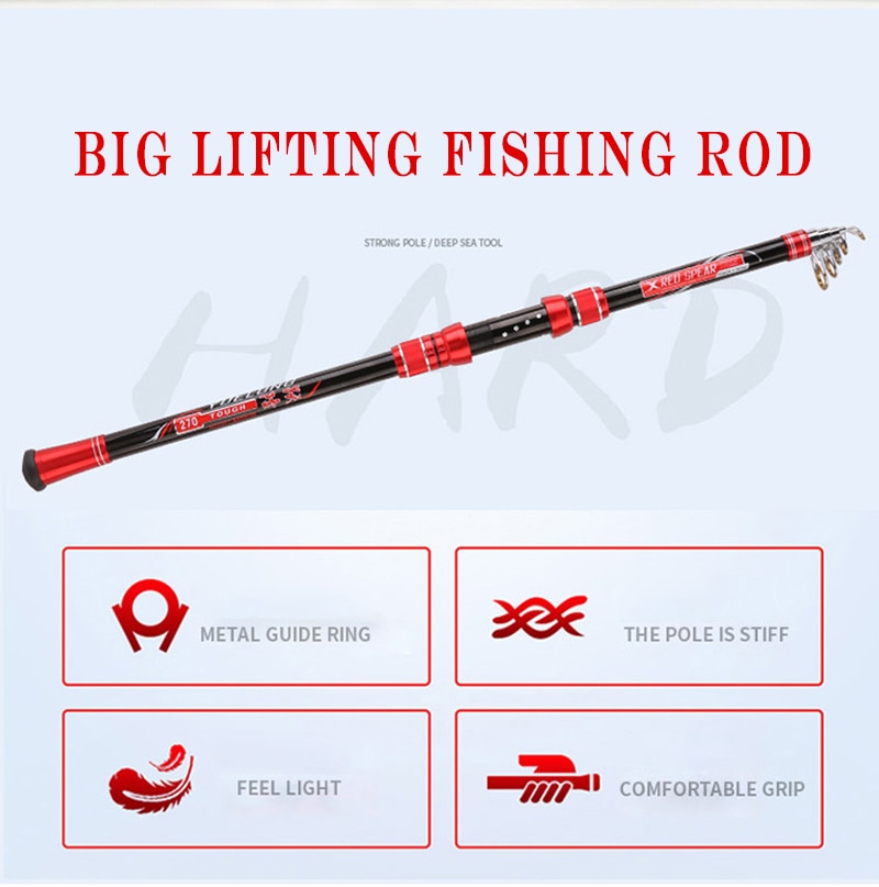 Telescopeic travel sea rod 2.4m 2.7m 3.9m 4.2m 4.5m adjustable metal reel seat spinning fishing rod carp bass casting pole