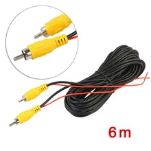 6m/20ft câble d'extension vidéo RCA pour caméra de recul de vue arrière de voiture pour accessoires de remorque de camping-Car de camion