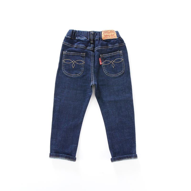 Småbørn børn drenge denimbukser stretch elastiske bukser jeans tøj baby pige og dreng 2-8t