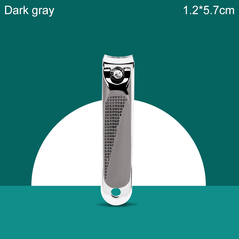 Nail Clippers Stainless Steel Dead Skin Manicure Fingernail Cutter Thick Hard Ingrown Toenail Scissors Pedicure tools: Dark gray S