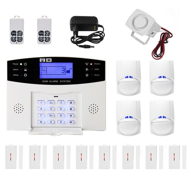 Jeatone Gsm Alarm Sms Draadloos Alarmsysteem Thuis Inbreker Alarm Kits Diy Lcd Display Pir Deur Raam Sensor App controle