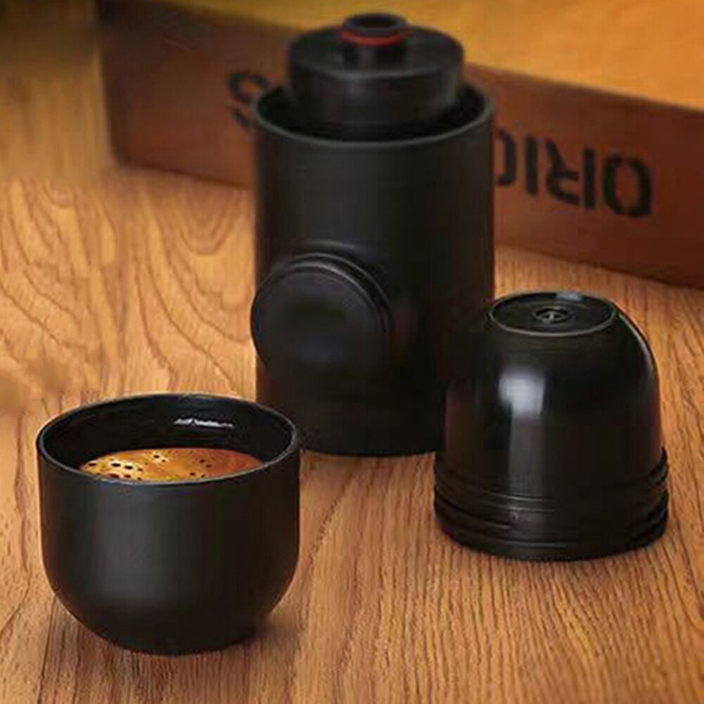 mini manuell kaffetrakter 70ml til hjemme bil reise kontor håndholdt espresso trykk kaffemaskin trykk forsyninger tilbehør