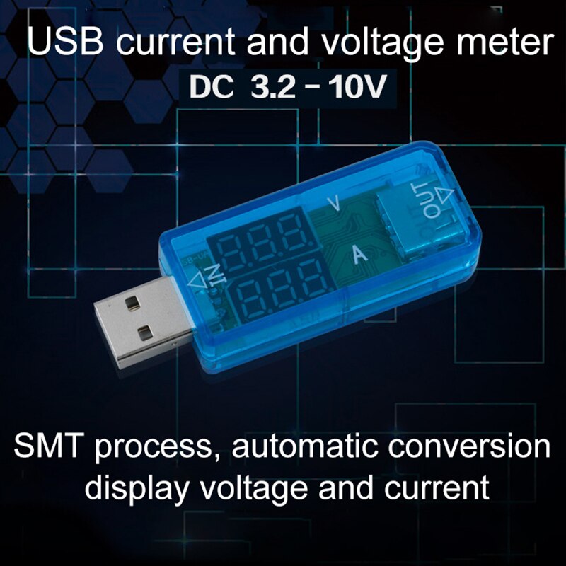 Voltage Current Meter Usb Stroom Voltage Detector Monitor Usb Dual Display Lcd Voltage Tester Usb Stroom Voltage Meter