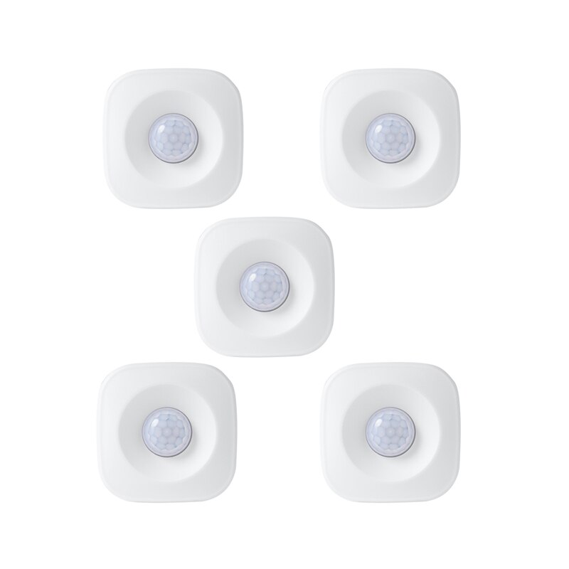Tuya Smart Motion Sensor AAA Battery Powered Wireless WiFi PIR Motion Detector Smart Home Mini Infrared Human Body Sensor: 5pcs