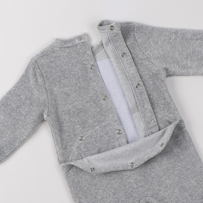 Bébé barboteuse pyjamas velours enfants vêtements manches longues enfants vêtements flocon de neige bébé salopette garçon filles vêtements chaussures barboteuse