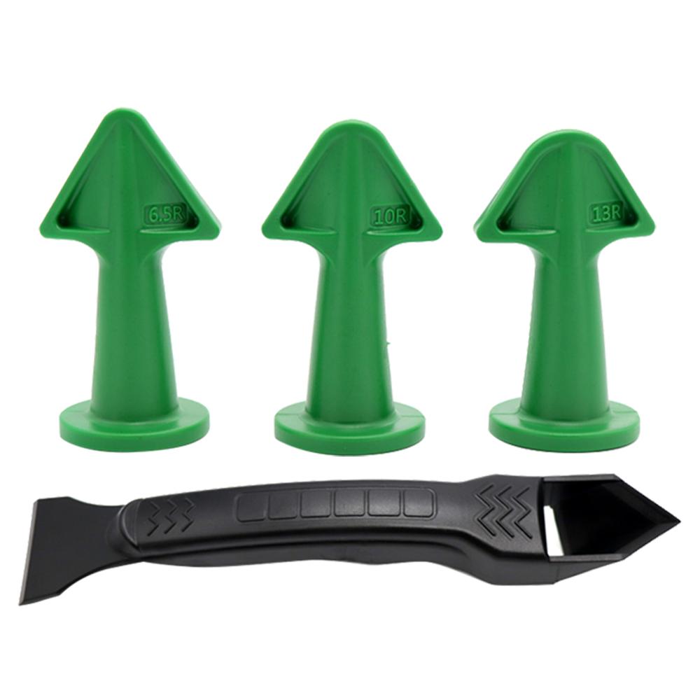 Caulk Nozzle Applicator Finishing Tool Silicone Remover Glue Caulk Finisher Reusable Sealant Smooth Scraper Grout Kit Tools Set: B with Scraper