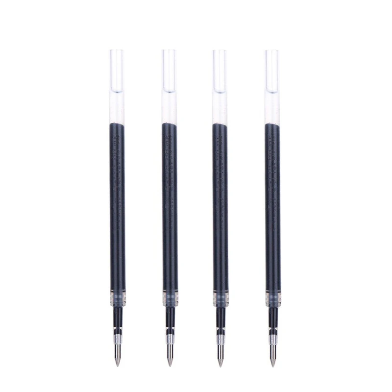 deli Retractable Ballpen Gel Pens 3Pcs Set Black Blue Ink 0.5mm Ballpoint Replaceable Refills Office School Supplies Stationery: Orange