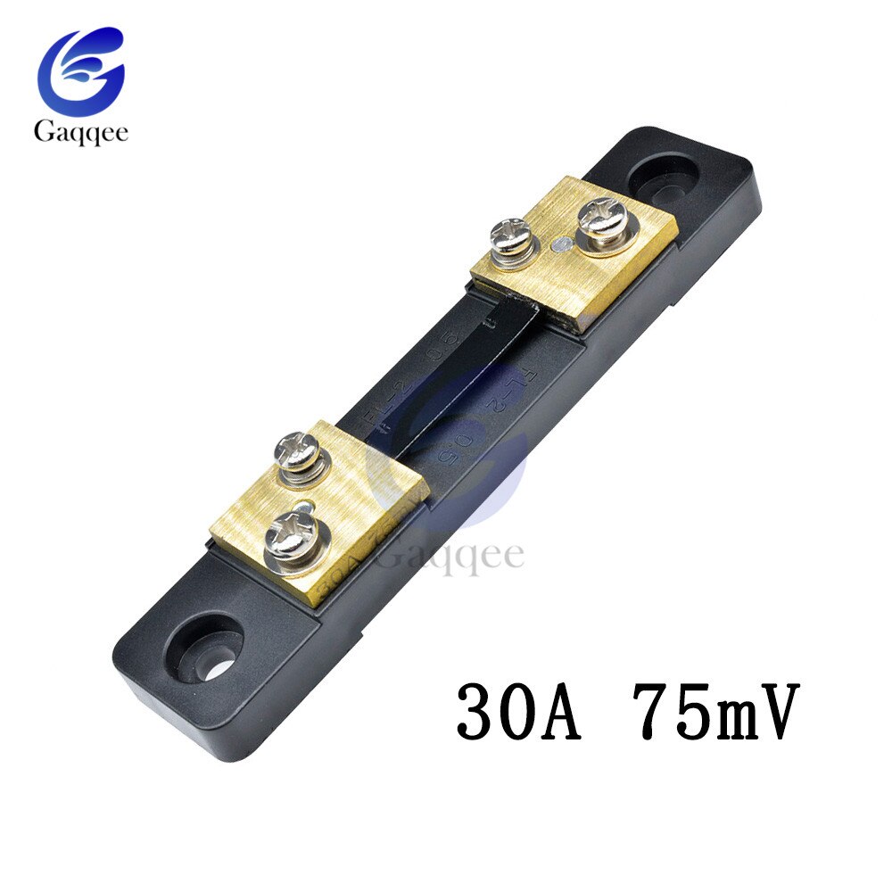 External Shunt FL-2 200A 100A 50A 30A 20A 10A /75mV Current Meter Shunt resistor For digital ammeter amp voltmeter wattmeter: 30A 75mV