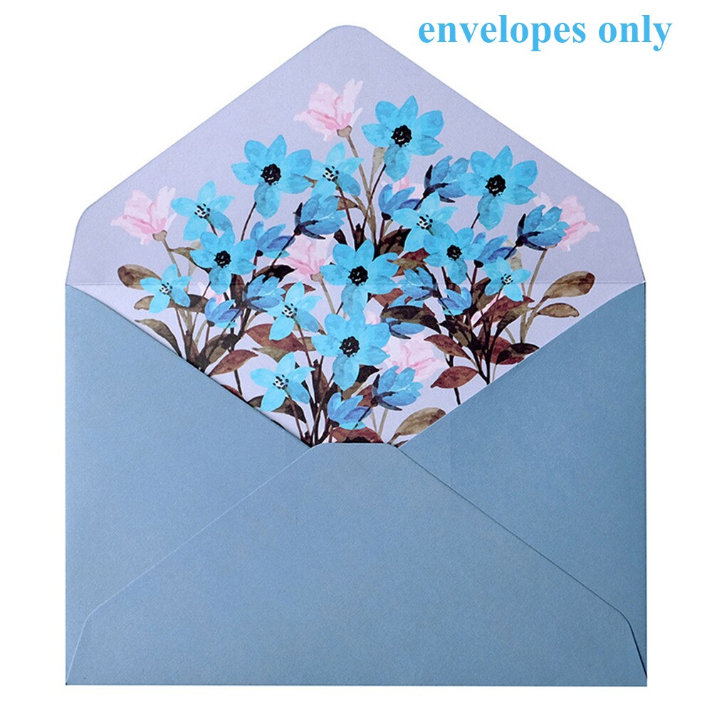 Vintage Flower Pattern Envelopes with Letter Papers Set Birthday Party Wedding Invitation Bags Kawaii Stationery School Supplies: B-6pcs envelopes