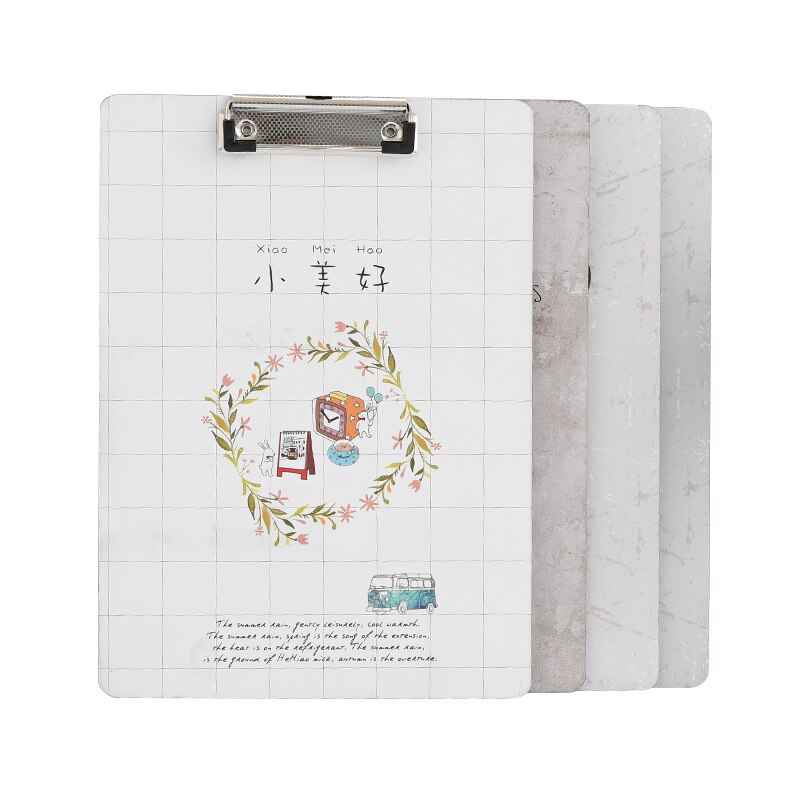 Cartoon A4 board clip student paper office folder board writing padded clipboard Mirui stationery random