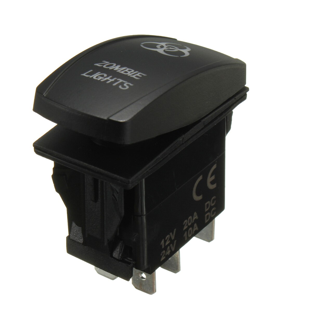 1x 12V/20A 24V/10A Car Boat Rocker Switch ON-OFF 5 Pins Blue Dual LED Light Rocker Switches