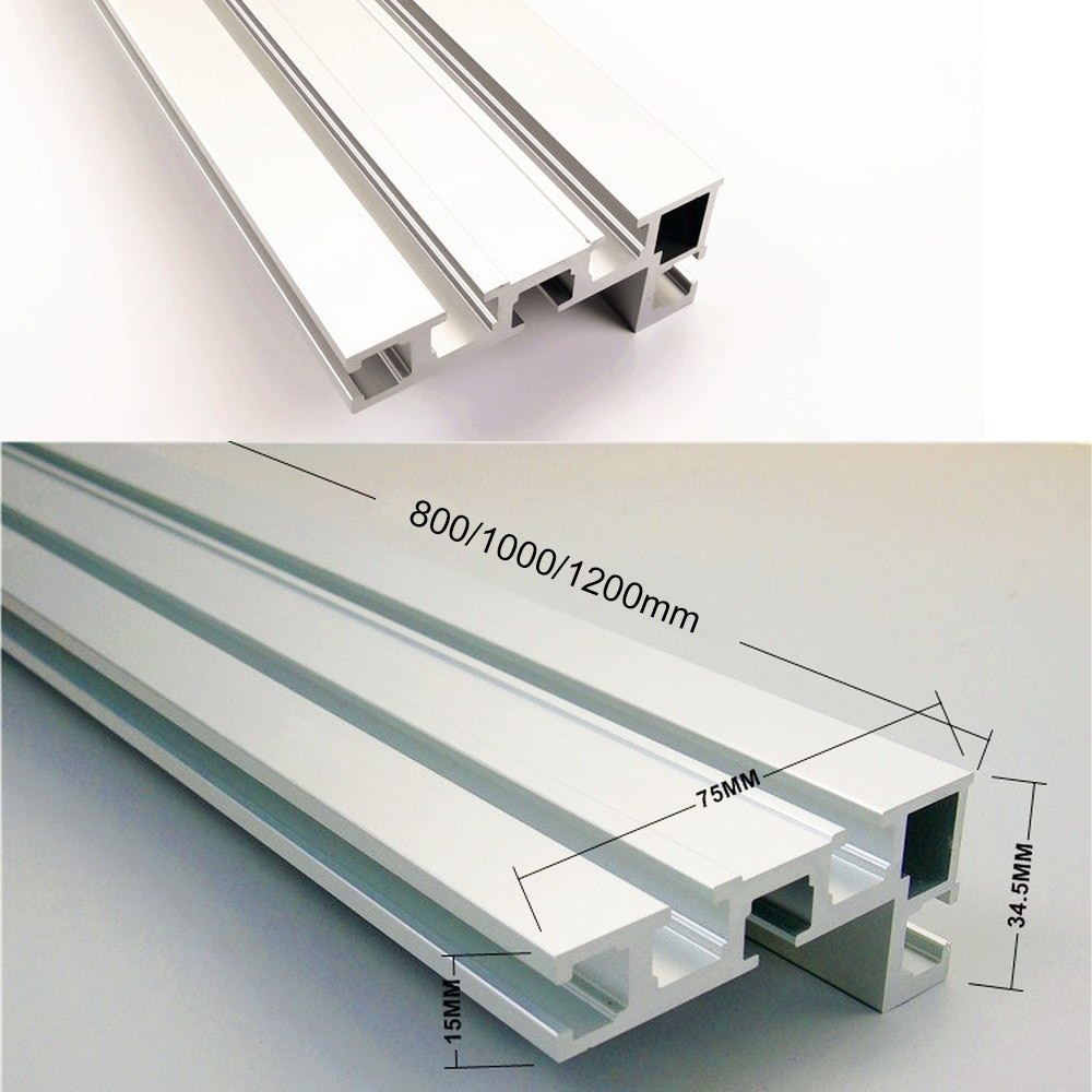T-track, ranura en T, parada de guía de inglete, pistas en T para carpintería, VALLA DE Sierra de mesa de aluminio, banco de trabajo, herramientas de carpintería DIY, tipo 600/800MM 75