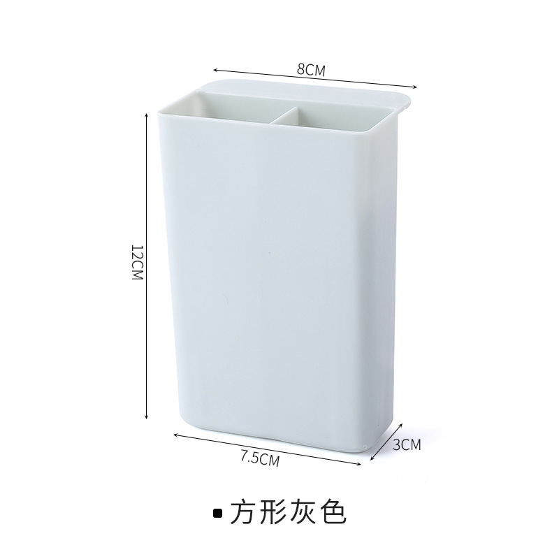 Stick On Desktop Stationery Pencil Holder Pen Case Adhesive Desktop Organizer Container Pen Storage Holder for Office Decor: grey 01