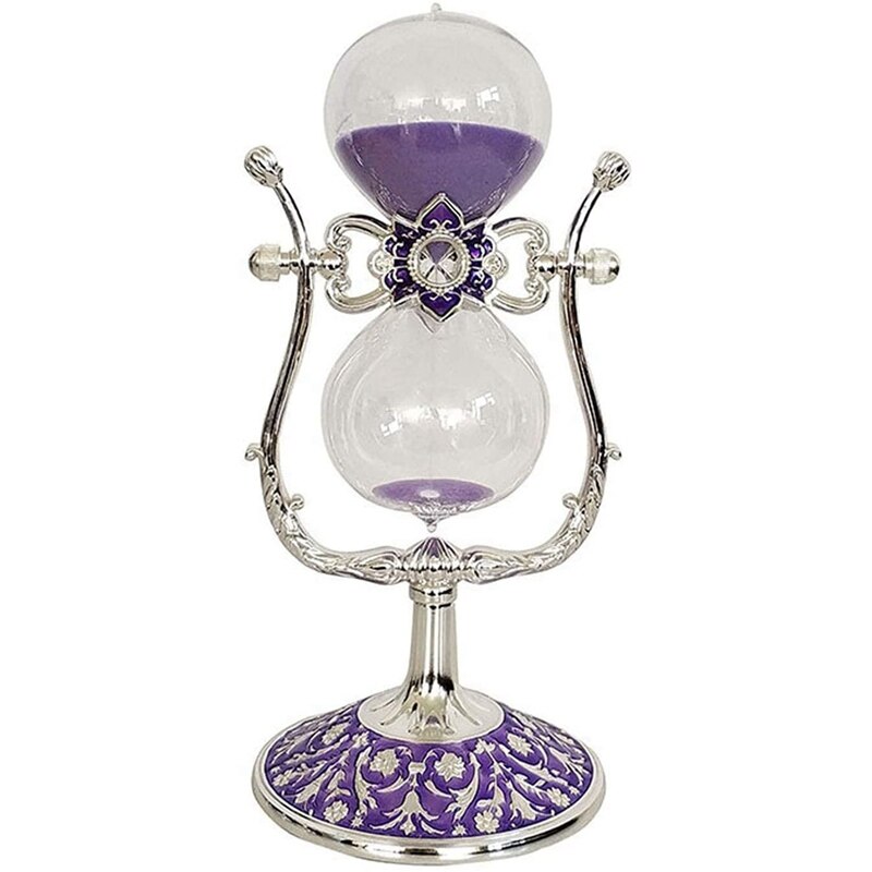 Hourglass 15 Minutes Timer Hourglass, Hourglass Kitchen Timer, Children's Home Desk Decoration Christmas Birthday: Purple