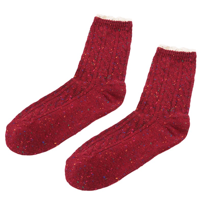 Calcetines divertidos bonitos japoneses para chicas de secundaria, calcetines holgados coloridos para mujeres, medias cortas de encaje Retro de Harajuku, calcetines para mujeres y niñas: Red