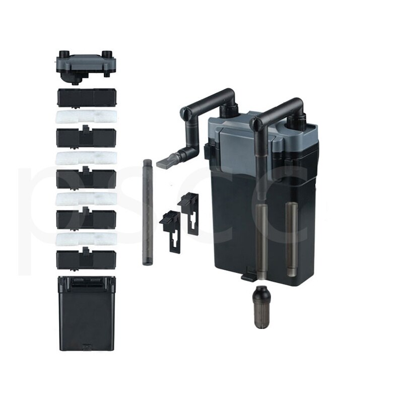 SUNSUN HBL Hang on filter surface skimmer mini nano aquarium fish water plant fish tank with filter media.