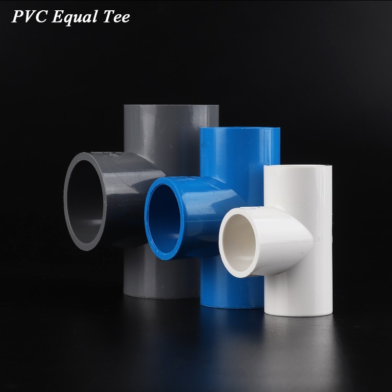 2Pcs PVC Pipe Connector 20 25 32 40mm Garden Irrigation Equal tee Three Way Fish Tank Supplies Aquarium Water Pipe Fittings