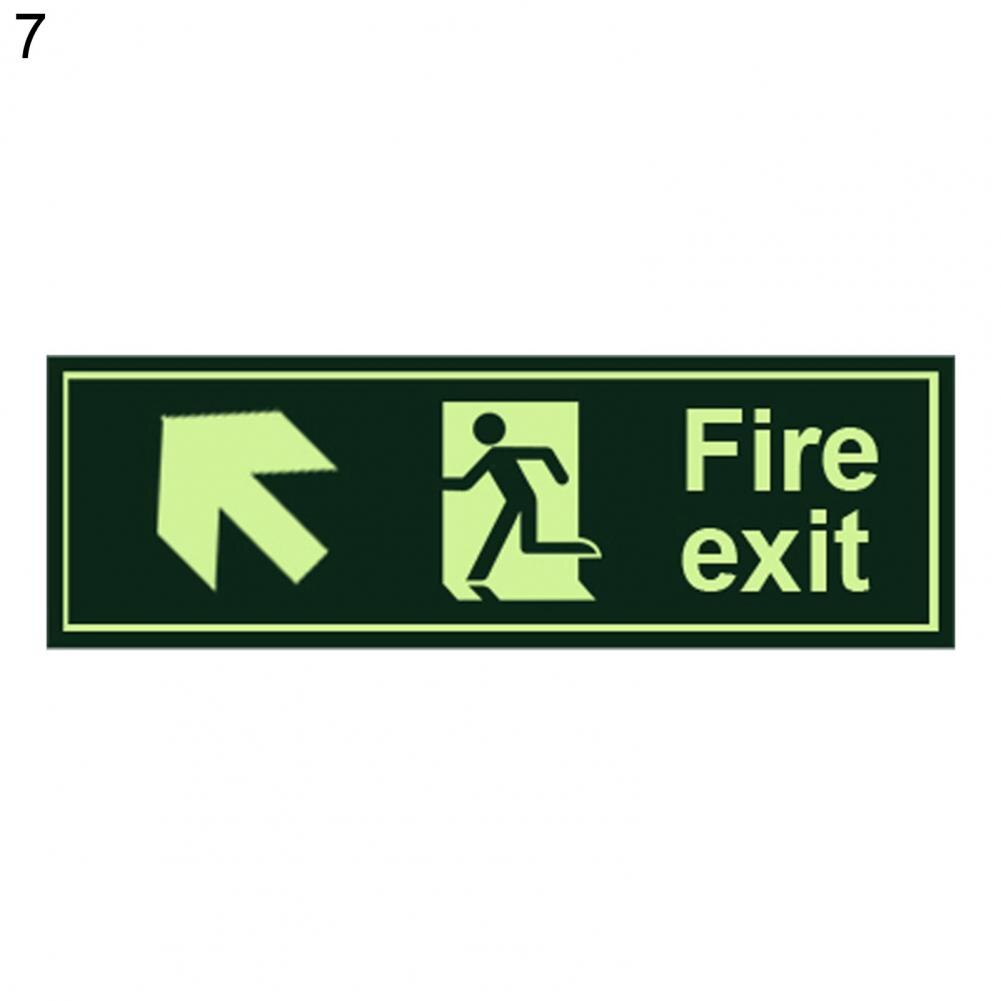 Exit Sign Sticker Self Adhisive Luminous PVC High Visibility Secure Guidance Sticker for Restaurant: 7