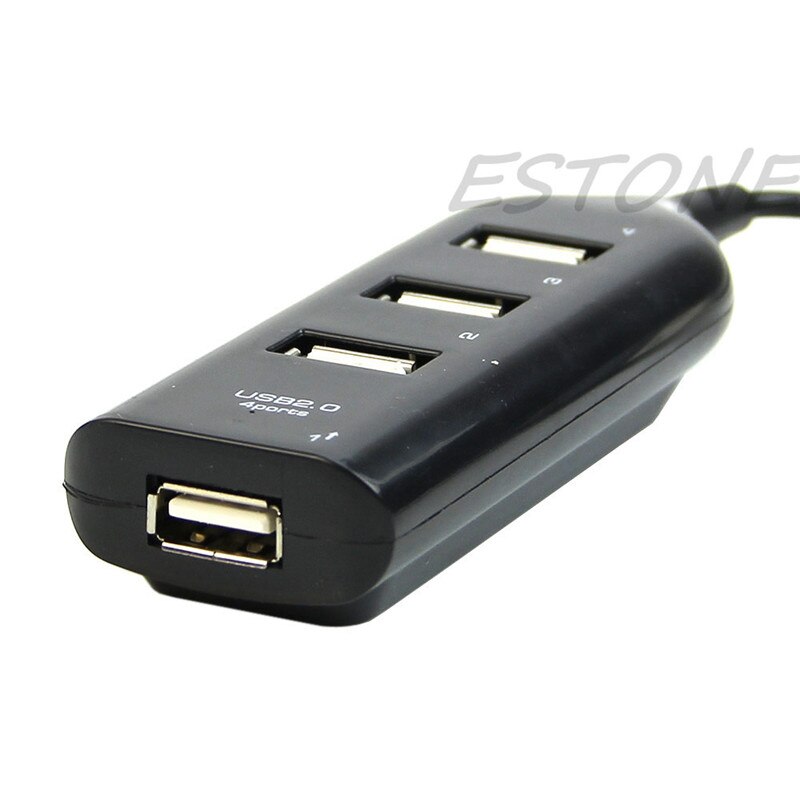 4 Port 480Mbps High Speed Mini USB 2.0 Splitter Split Hub Cable Adapter PC Laptop Notebook