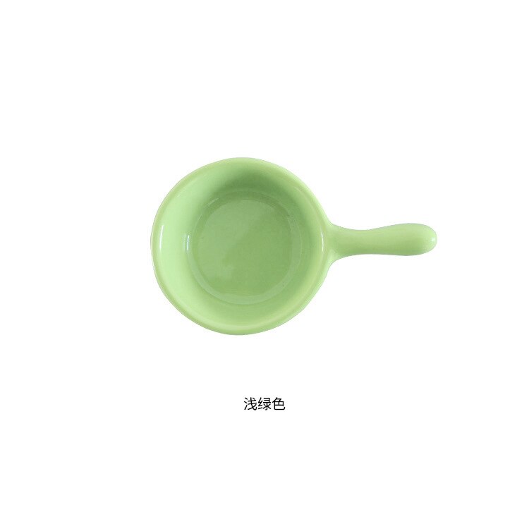 Japanese Style Handle Mini Small Porcelain Dish Seasoning Sauce Vinegar Sauce Dish Dipping Ceramic Seasoning Dish Solid Color: Light Grey