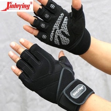 XINLUYING Gym Crossfit luva Fitness Gloves Long Wrist Belt Body Building powerlifting equipment Gloves Barbell Dumbbell pull